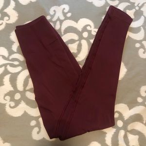 maroon lululemon leggings